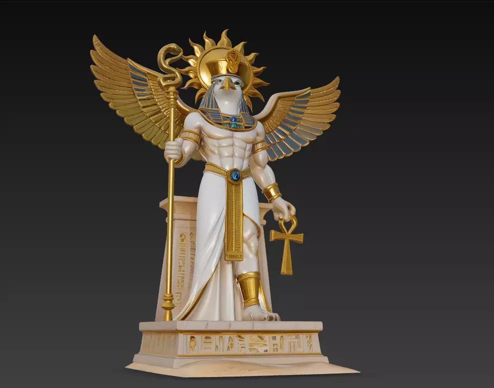 Horus - Egyptian God of the Sky 3D Model 3D print model_2