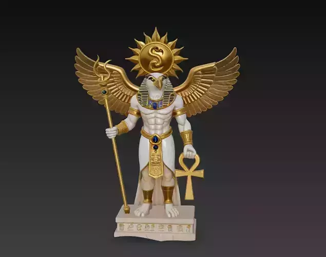 Ra - Winged Egyptian Sun God 3D Model