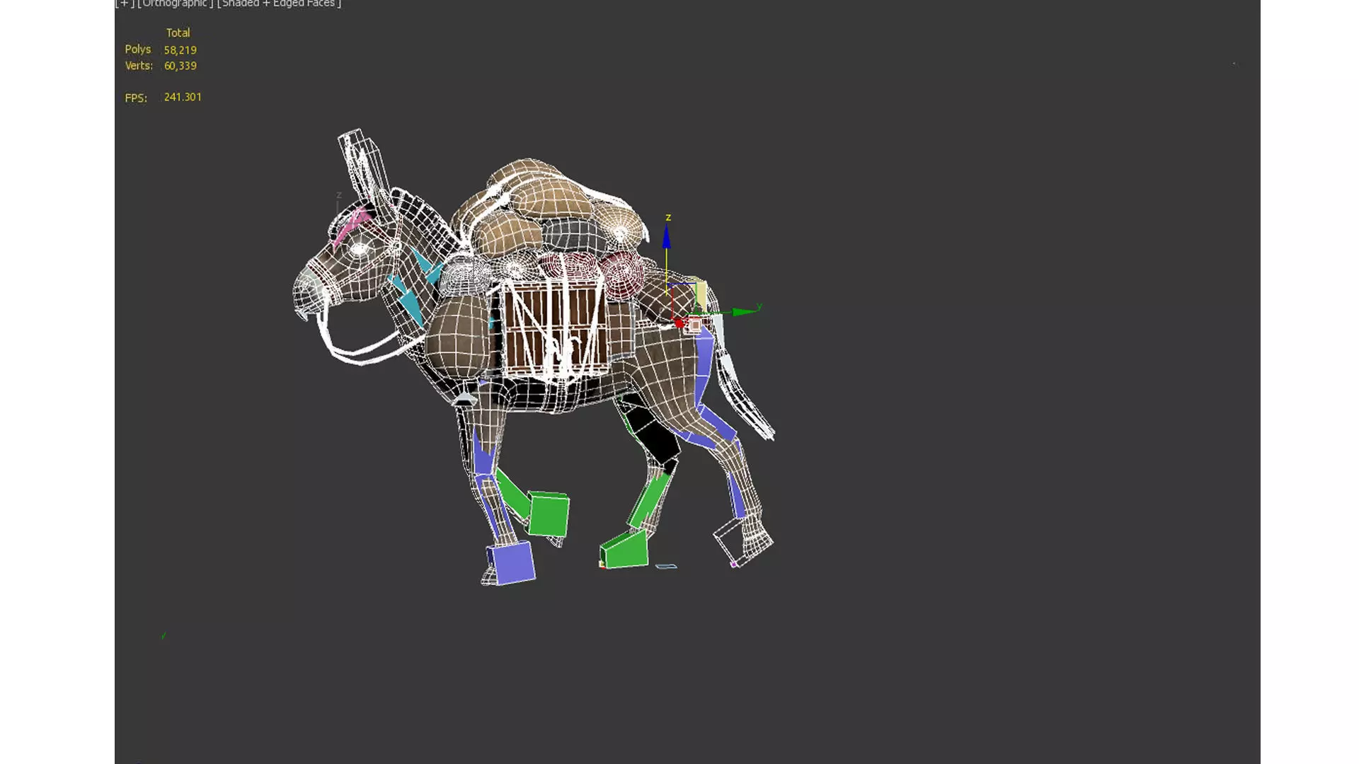 donkey Low-poly 3D model_14