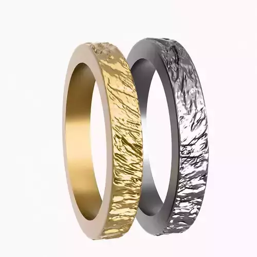 Textured Band wedding ring 3mm wide US size 4-8