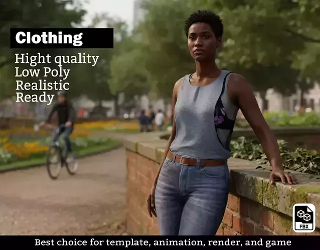 Medical Uniform Outfit - Low Poly Realistic Clothing FBX