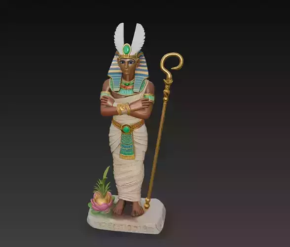 Osiris Egyptian Underworld God Full Body Mythology Sculpture STL
