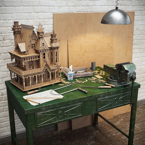 Crafting the Fantasy Villa 3D model