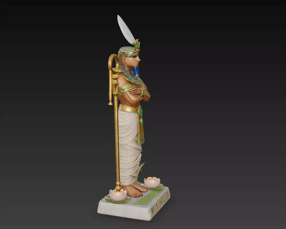 Osiris - Egyptian God of Resurrection and the Afterlife 3D Model 3D print model_4
