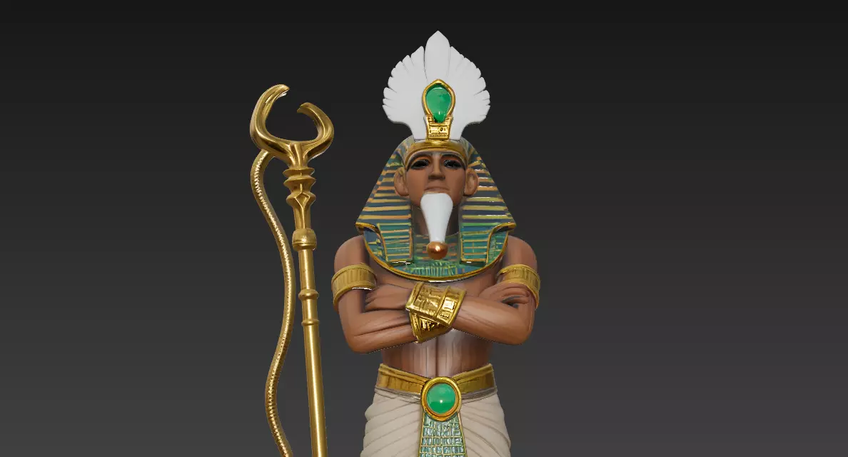 Osiris - Egyptian God of the Afterlife 3D Model 3D print model_3