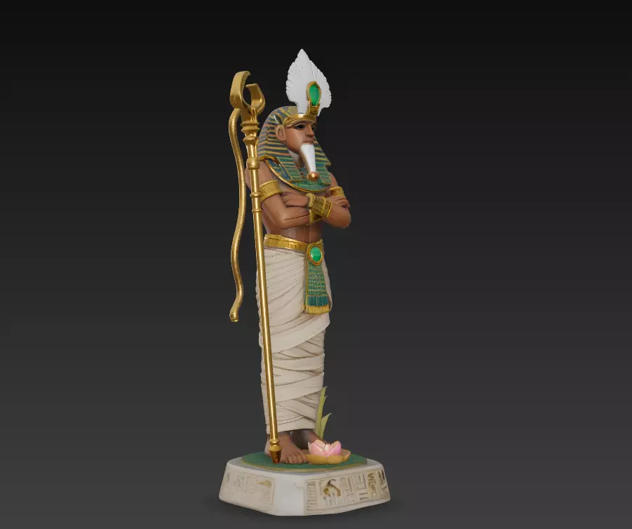 Osiris - Egyptian God of the Afterlife 3D Model 3D print model_2