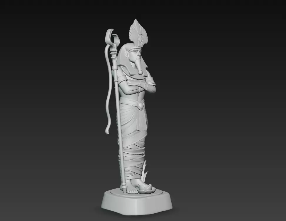 Osiris - Egyptian God of the Afterlife 3D Model 3D print model_8