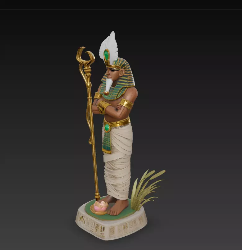 Osiris - Egyptian God of the Afterlife 3D Model 3D print model_1
