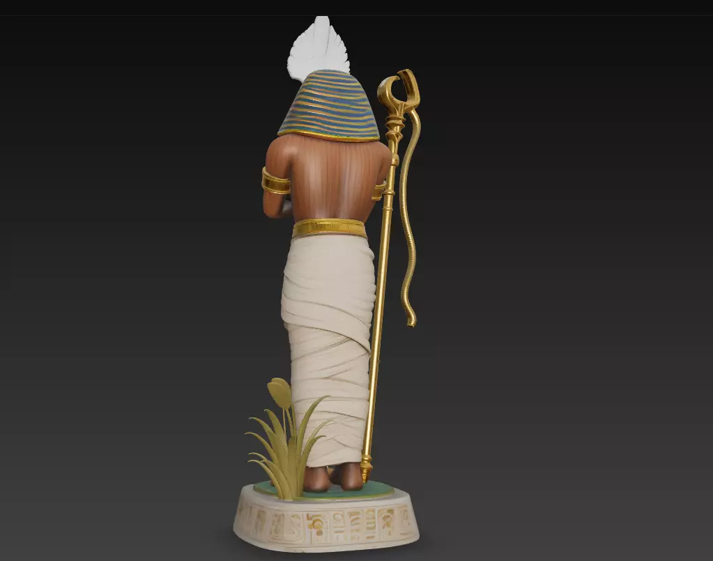 Osiris - Egyptian God of the Afterlife 3D Model 3D print model_4