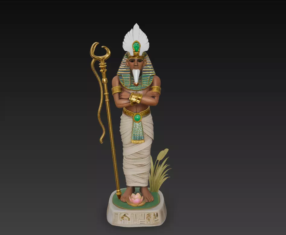 Osiris - Egyptian God of the Afterlife 3D Model 3D print model_0