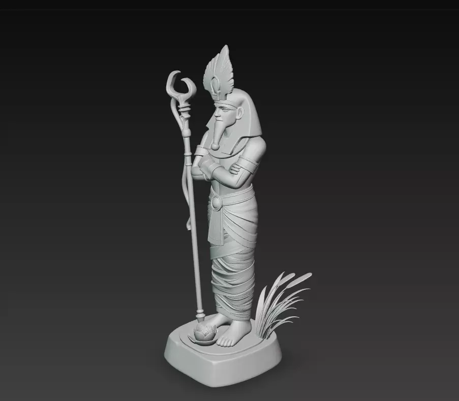 Osiris - Egyptian God of the Afterlife 3D Model 3D print model_7
