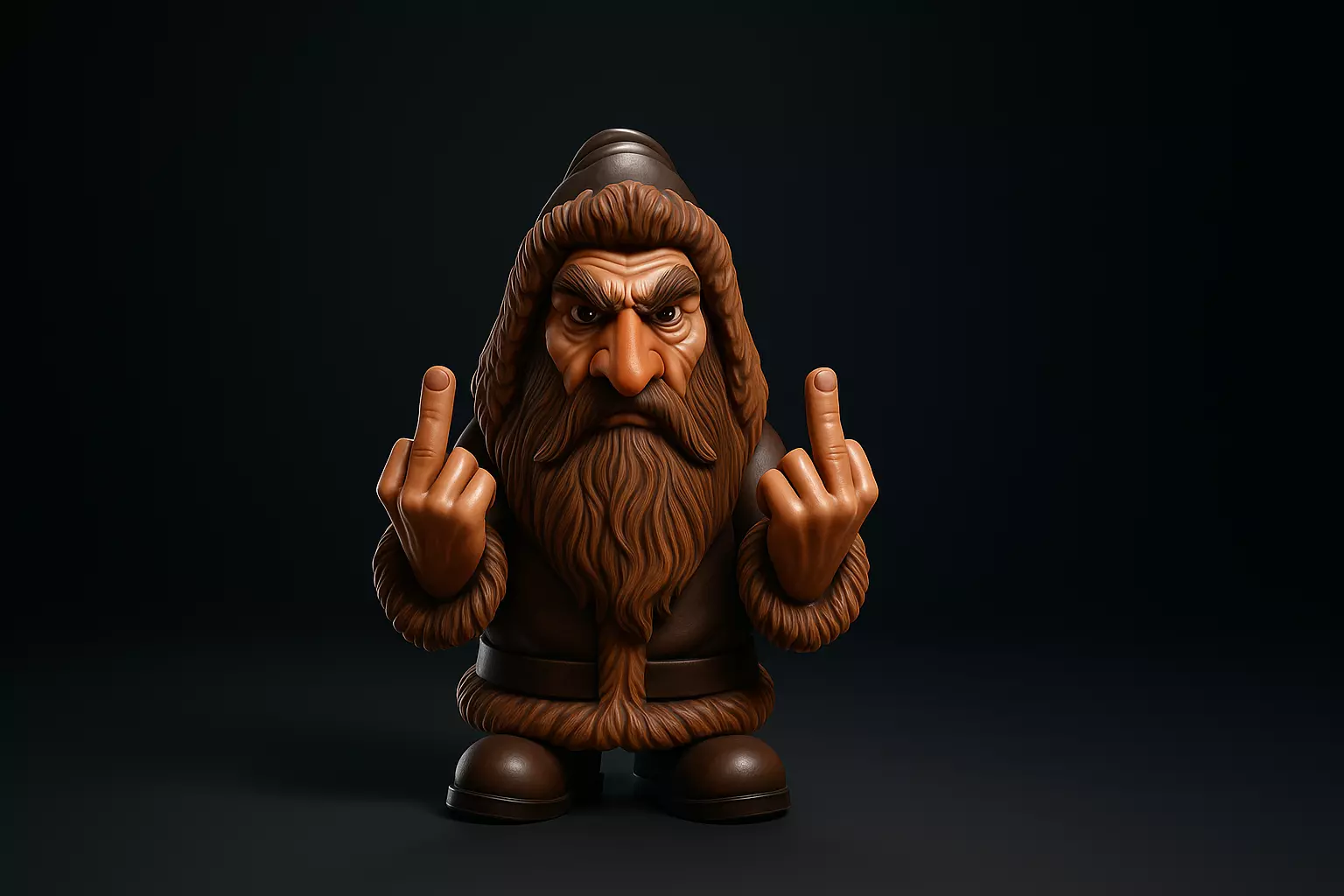 Belsnickel Naughty Santa Gnome Funny Christmas Figurine 3D print model