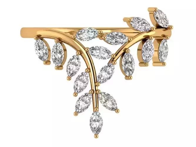 Marquise Antiq Ring 3D print model