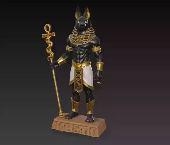 Anubis - Egyptian Jackal God of the Afterlife 3D Model 3D print model