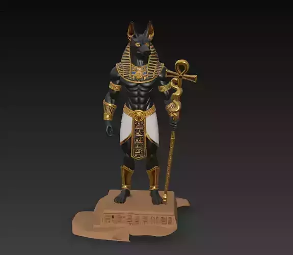 Anubis - Egyptian God of Death and Mummification 3D Model