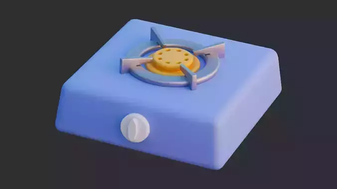 Low Poly Portable Stove