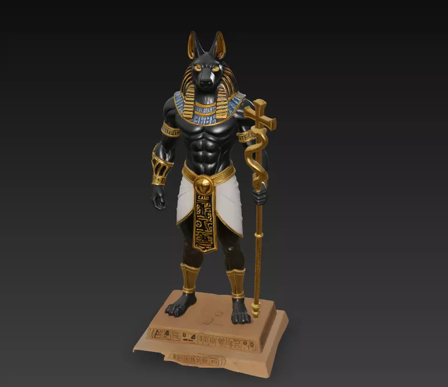 Anubis - Guardian of the Afterlife 3D Model 3D print model_0