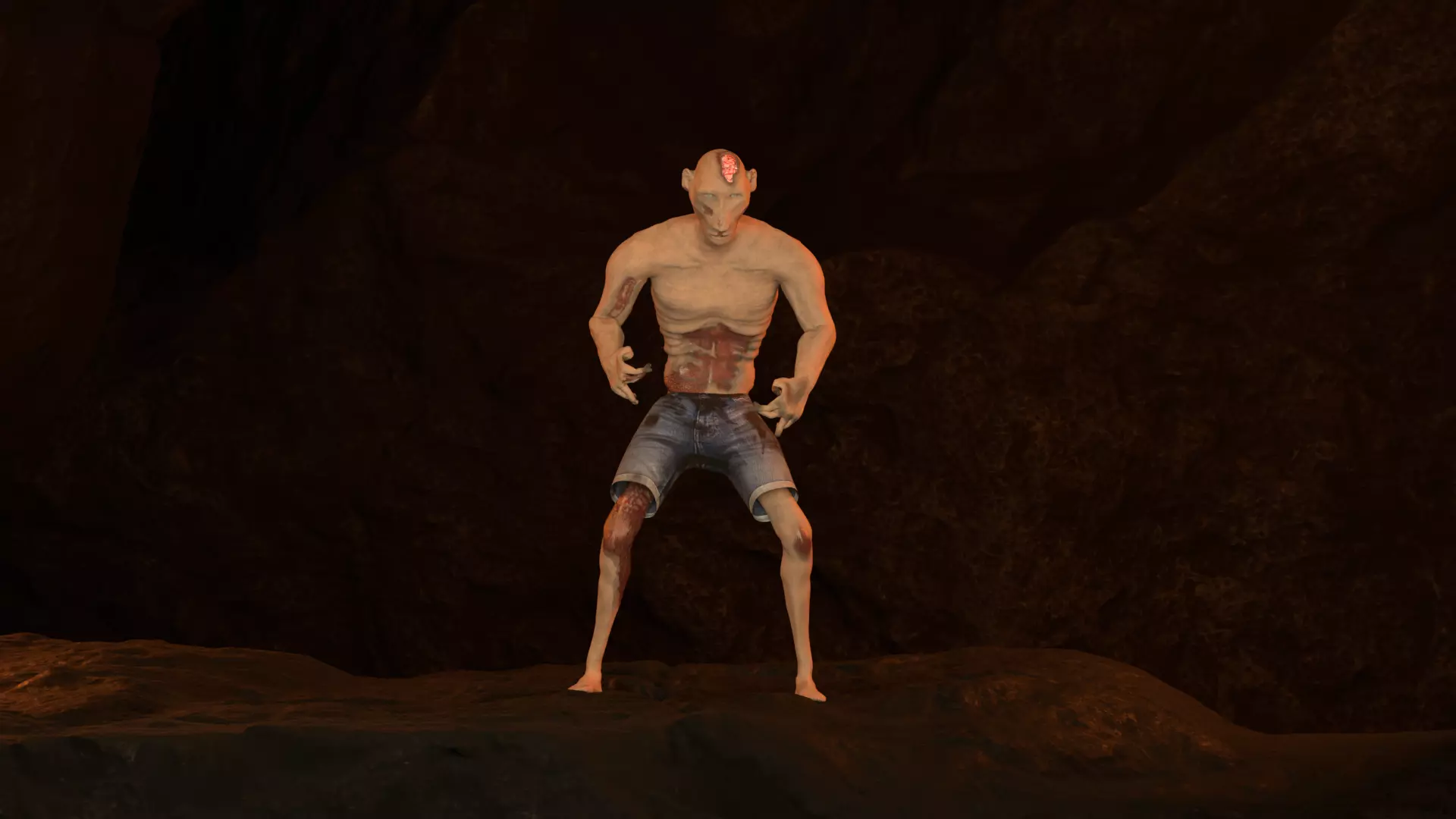 Realistic Zombie Game Ready And Animated 3D Model Low-poly 3D model_1