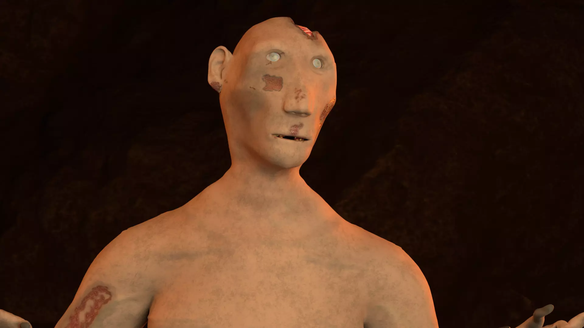 Realistic Zombie Game Ready And Animated 3D Model Low-poly 3D model_5