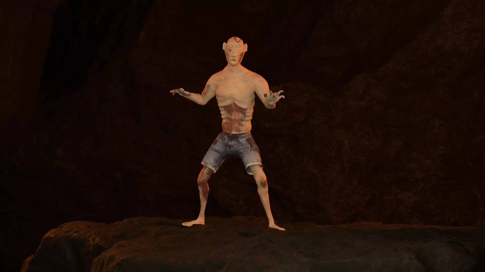 Realistic Zombie Game Ready And Animated 3D Model Low-poly 3D model_2