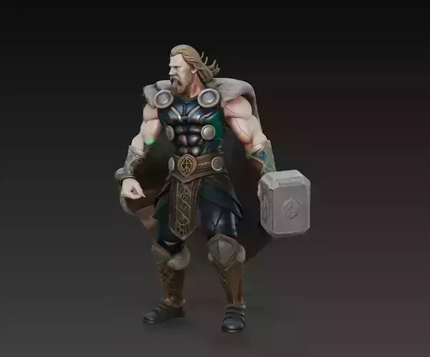 Thor - God of Thunder and Storms 3D Model 3D print model