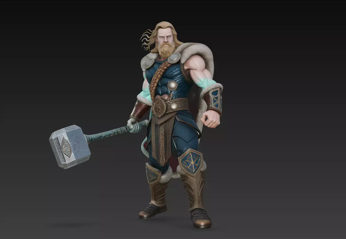 Thor - Legendary Norse Thunder God 3D Model 3D print model