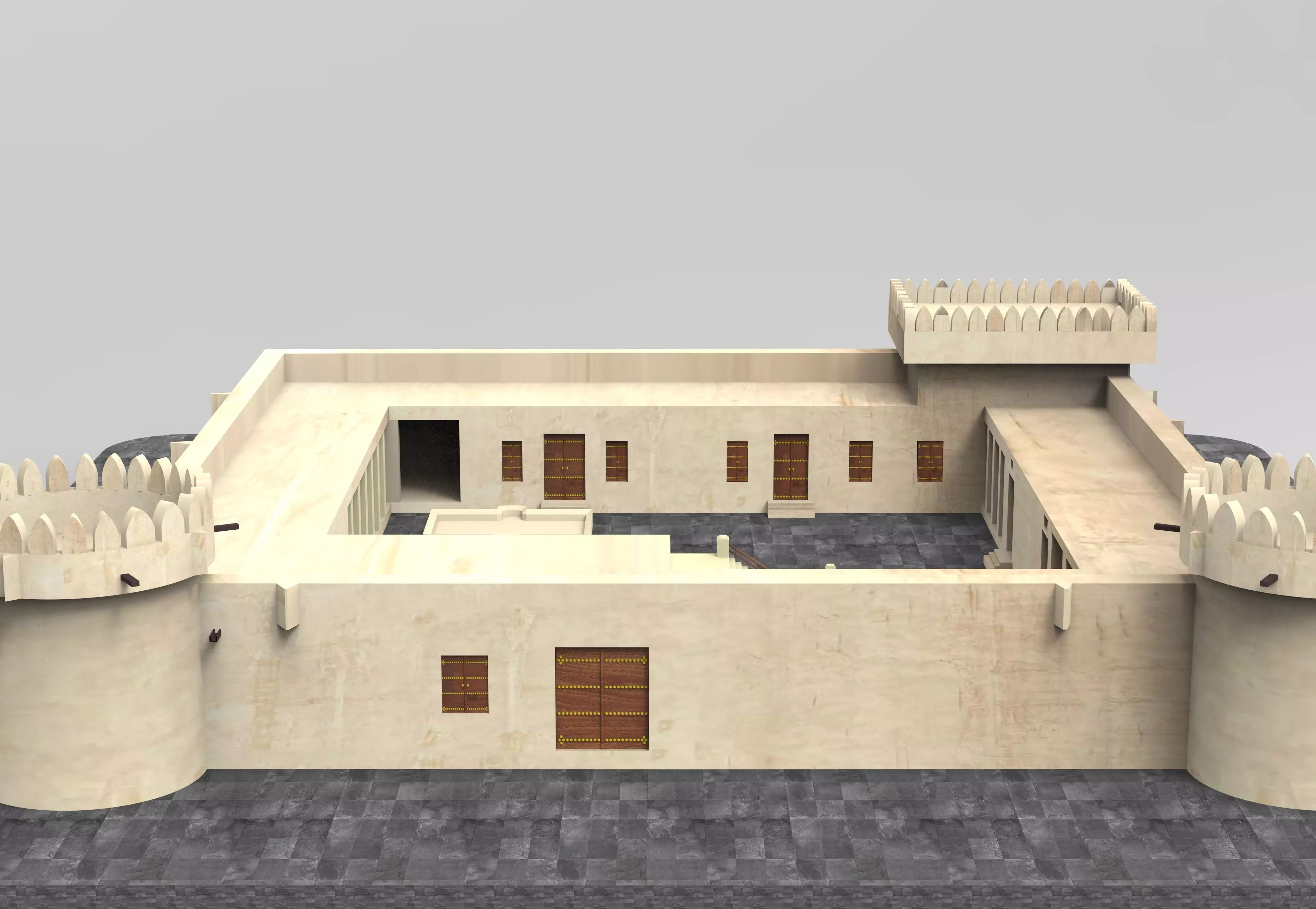 Al Koot Fort Qatar 3d Model  3D print model_2