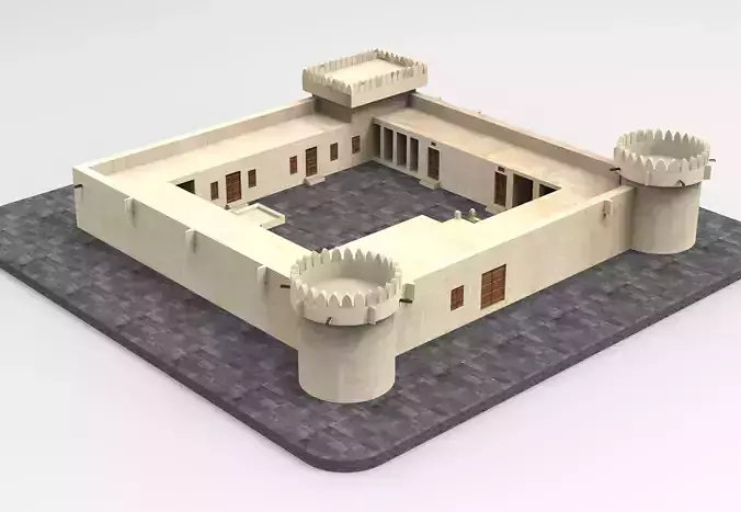 Al Koot Fort Qatar 3d Model 