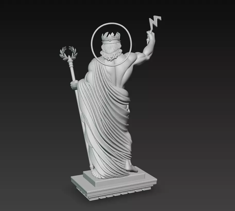 Zeus - Divine Ruler of Olympus 3D Model 3D print model_5