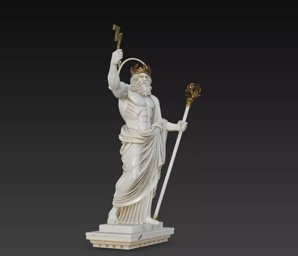 Zeus - Divine Ruler of Olympus 3D Model 3D print model_2