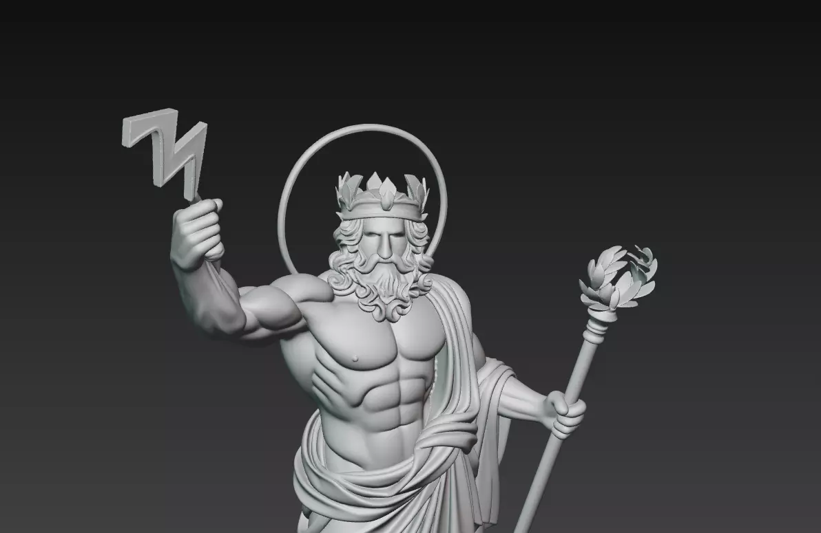 Zeus - Divine Ruler of Olympus 3D Model 3D print model_8