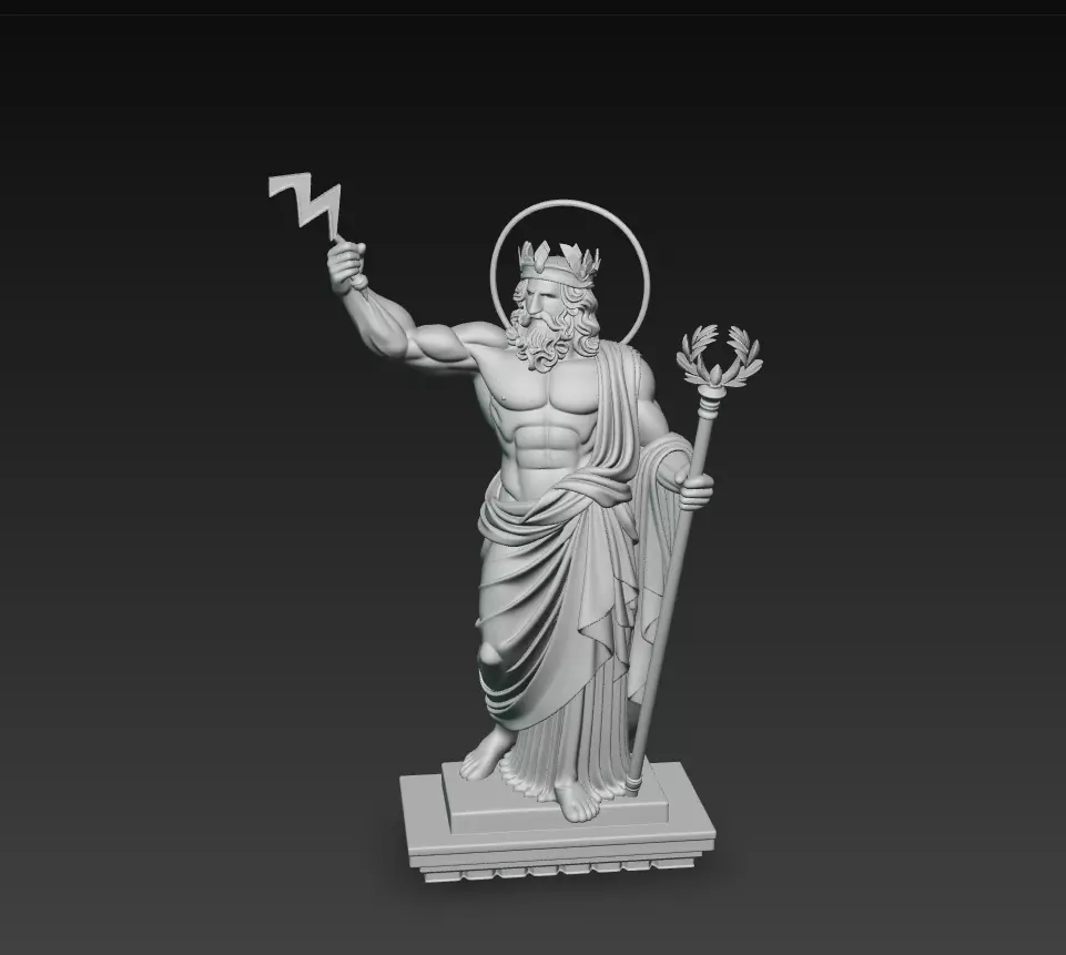 Zeus - Divine Ruler of Olympus 3D Model 3D print model_6