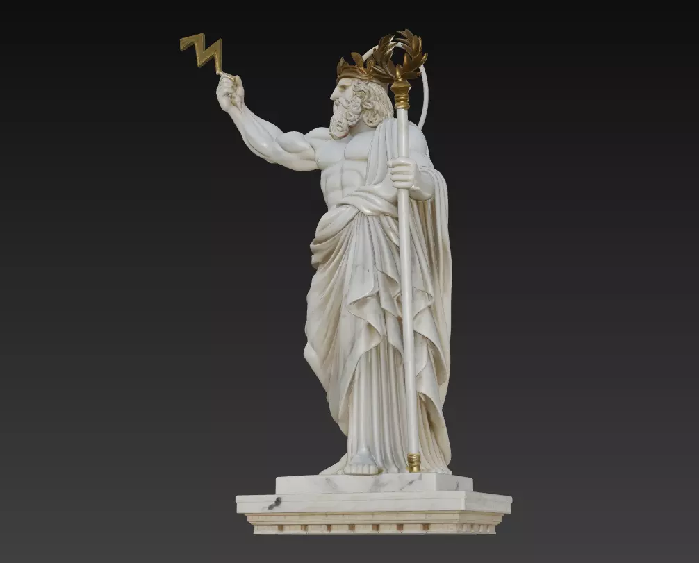 Zeus - Divine Ruler of Olympus 3D Model 3D print model_1