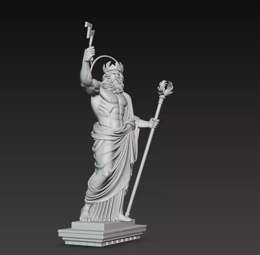 Zeus - Divine Ruler of Olympus 3D Model 3D print model_7