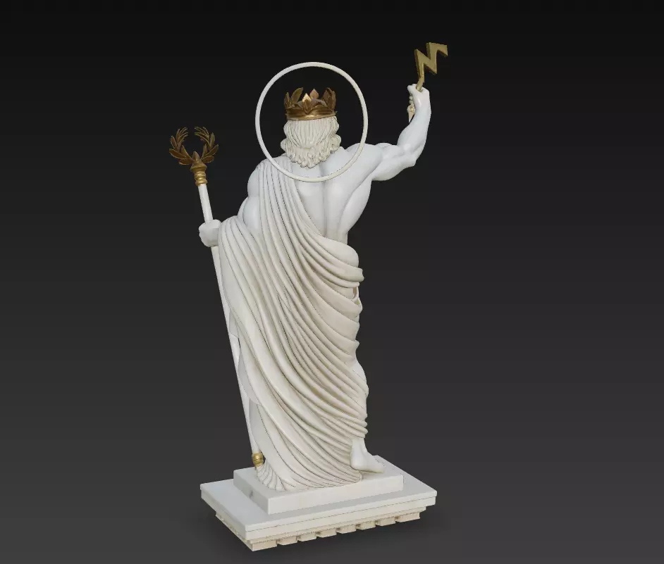 Zeus - Divine Ruler of Olympus 3D Model 3D print model_4