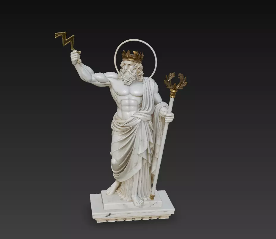 Zeus - Divine Ruler of Olympus 3D Model 3D print model_0