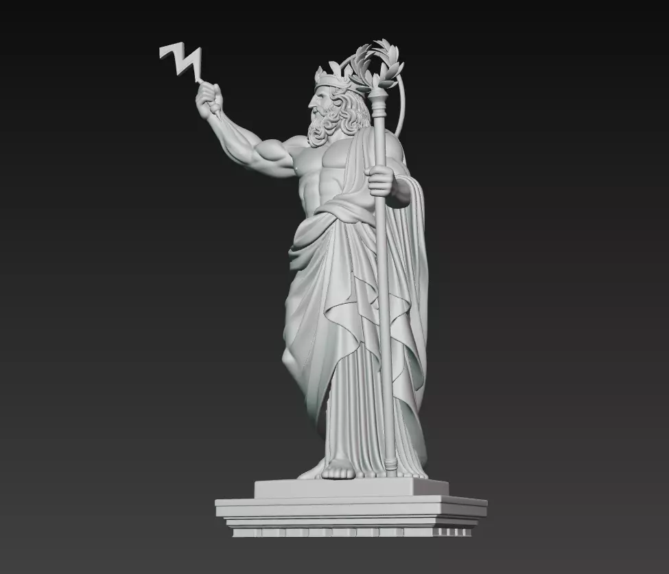 Zeus - Divine Ruler of Olympus 3D Model 3D print model_9