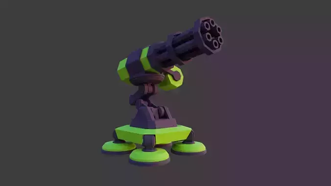 Low Poly Turret