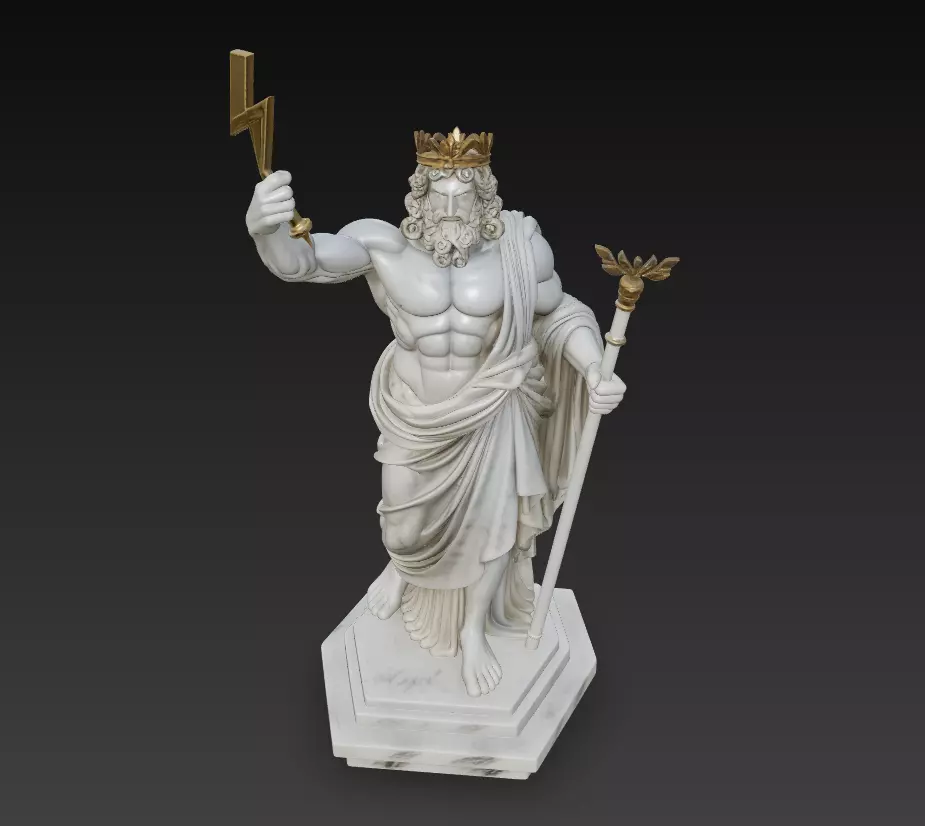 Zeus - King of Olympus 3D Model 3D print model