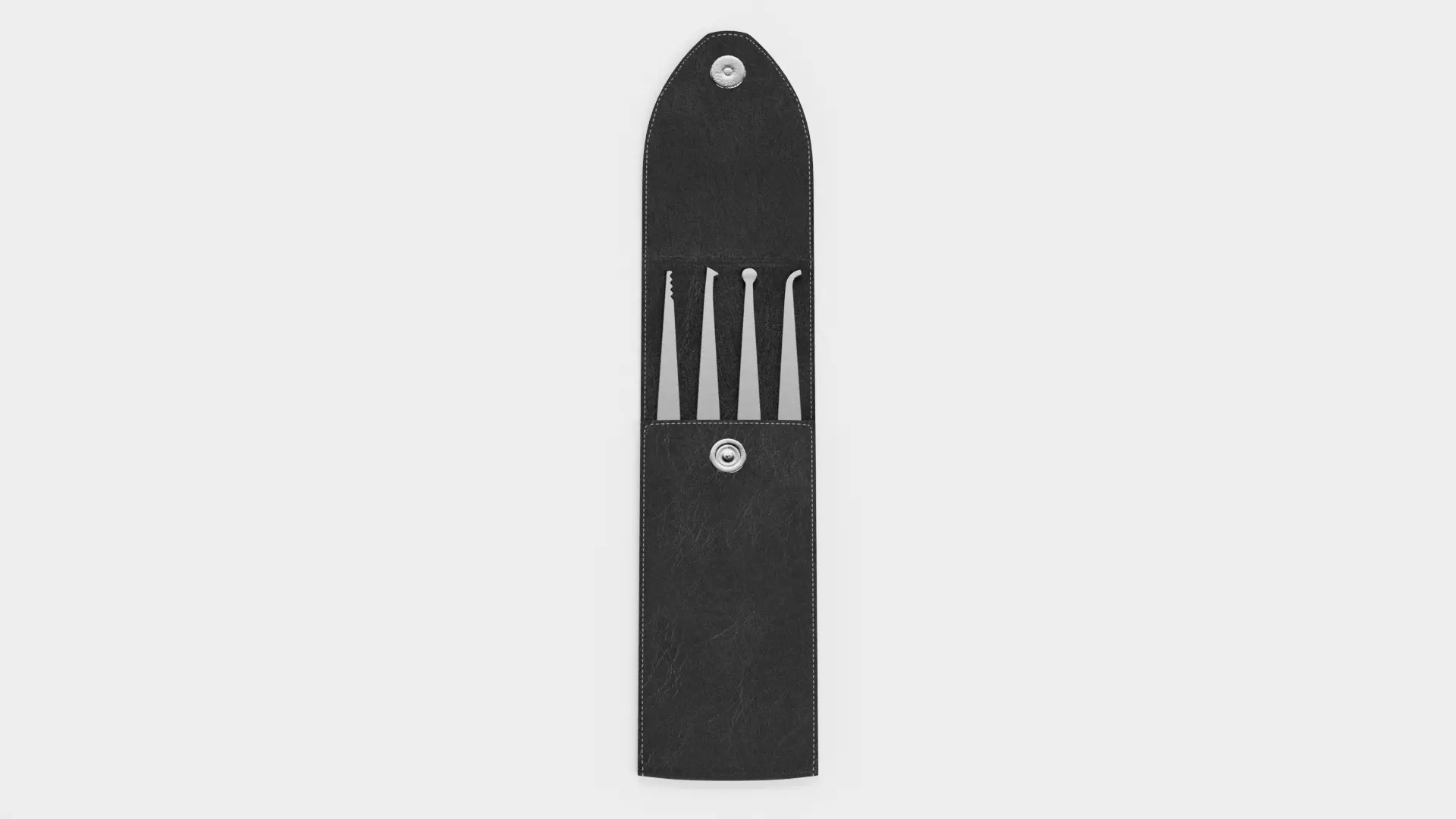 Lockpicks Set with Leather Case - Tool Kit Rigged 3D model