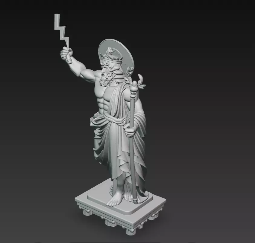 Zeus - Supreme God of Thunder 3D Model 3D print model_9