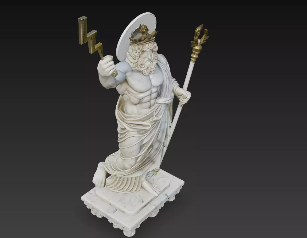 Zeus - Supreme God of Thunder 3D Model 3D print model_4