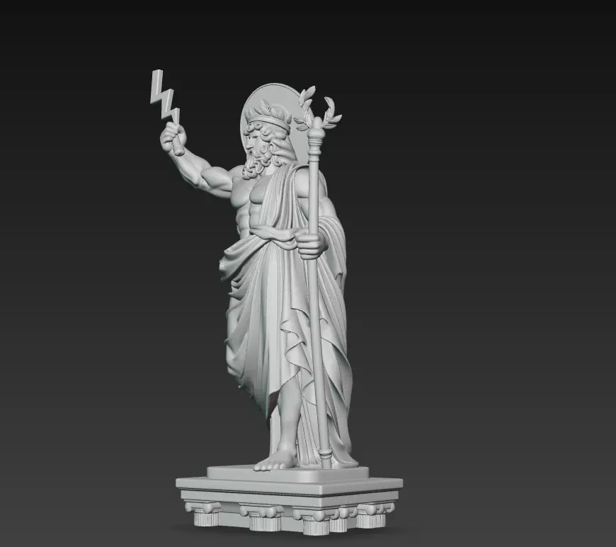 Zeus - Supreme God of Thunder 3D Model 3D print model_7