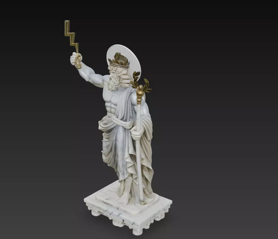 Zeus - Supreme God of Thunder 3D Model 3D print model_1