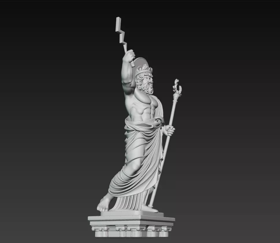 Zeus - Supreme God of Thunder 3D Model 3D print model_10