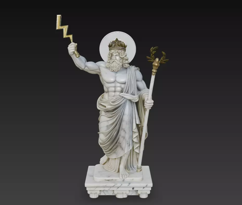 Zeus - Supreme God of Thunder 3D Model 3D print model_0