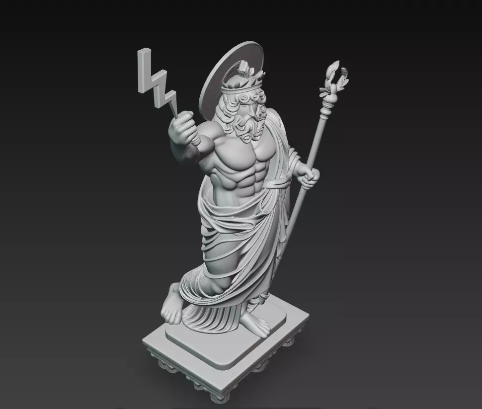 Zeus - Supreme God of Thunder 3D Model 3D print model_8