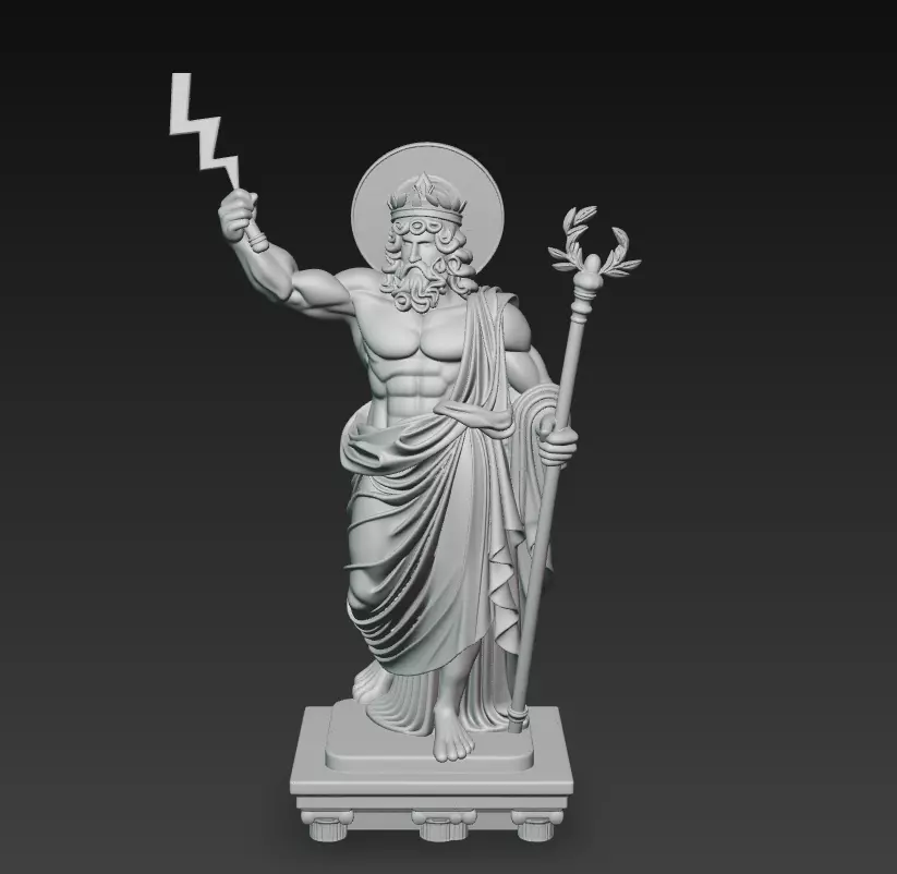 Zeus - Supreme God of Thunder 3D Model 3D print model_6