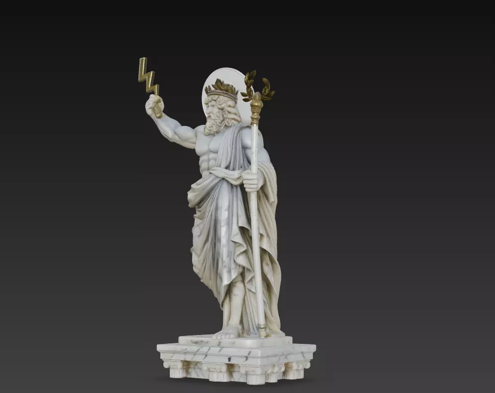 Zeus - Supreme God of Thunder 3D Model 3D print model_2