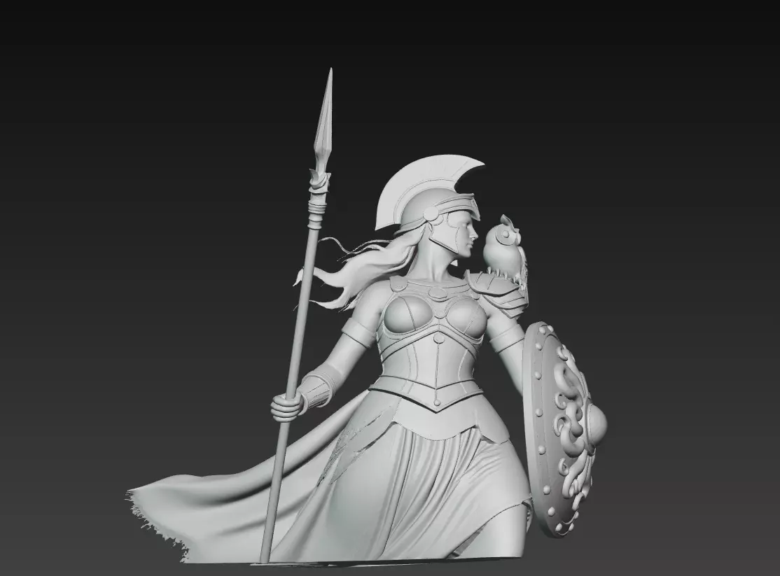 Athena - Guardian Goddess of Wisdom 3D Model 3D print model_5